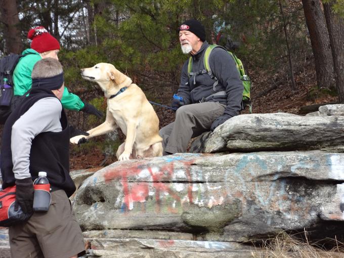 "Nugget" gives a hand shake.