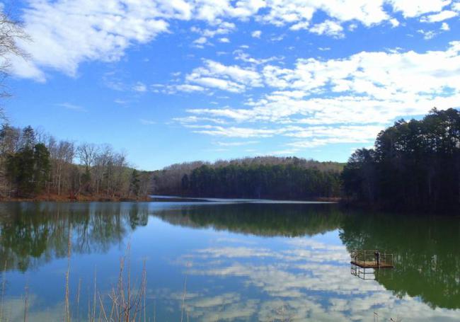 An absolutely beautiful reflective lake!
