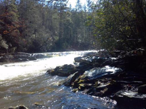 This is a beautiful shoal just above Big Bend Falls.