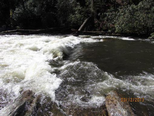The violent rapids at our lunch spot!