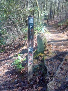 On the return trip, we took the right turn onto the Foothills Trail.
