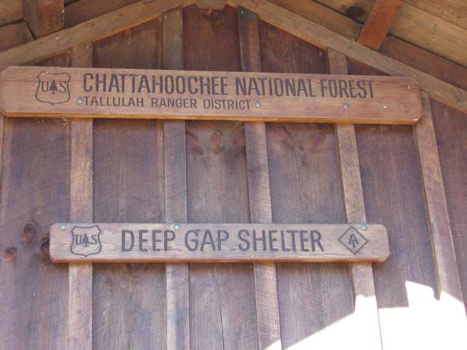 This shelter has two levels and the thru-hikers said that it was packed the night before.