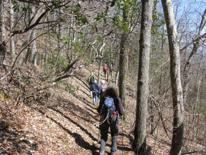 After lunch, the return trip was much easier with lots of downhills.