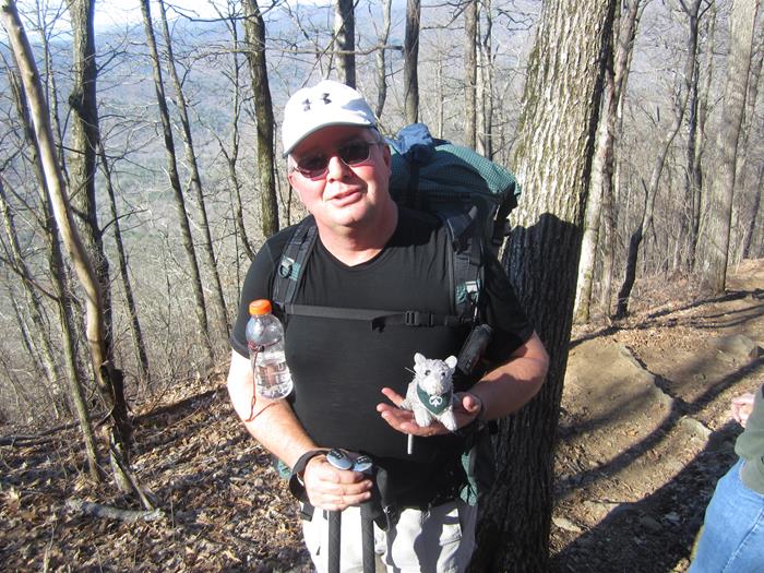 New England Thru-Hiker with Crumb Catcher the AT- Mascot