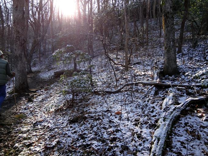 As we gained elevation, we were surprised to see snow on the ground!