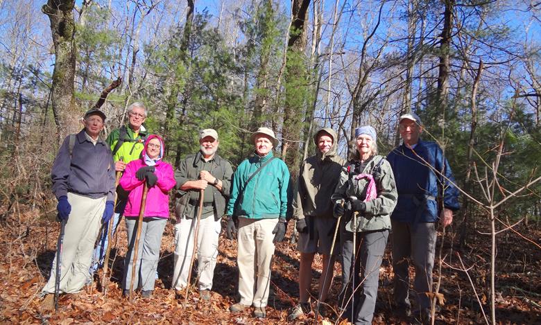 The OFHC gang for today's hike! (l-r)Phil Brownrigg, Dave Norton, Mary Lu Norton, Bob Magee, Dave Hinson, Stephen Gales, Carole Wintle and Tony Presley.