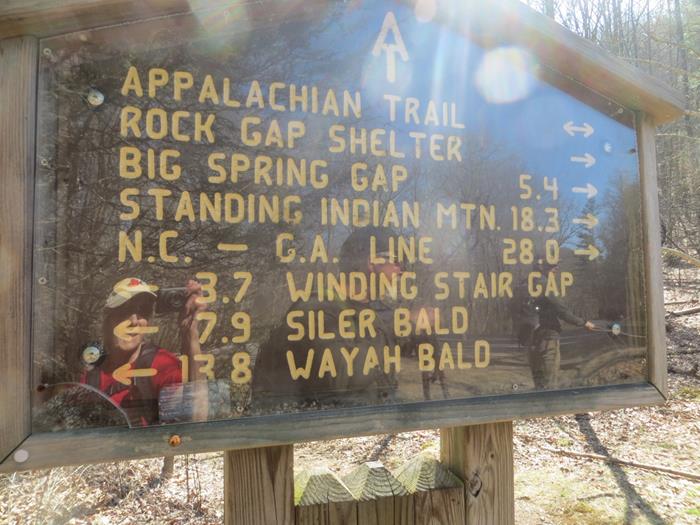 Trail info. at Rock Gap.