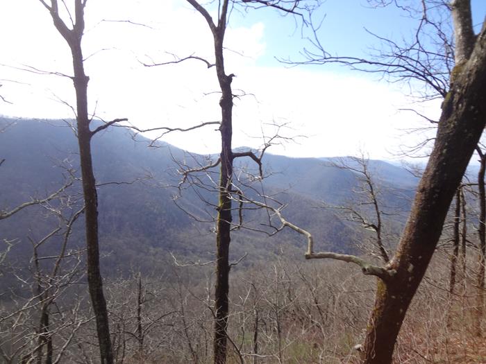 We have great views as we approach the summit of Cowrock Mountain.