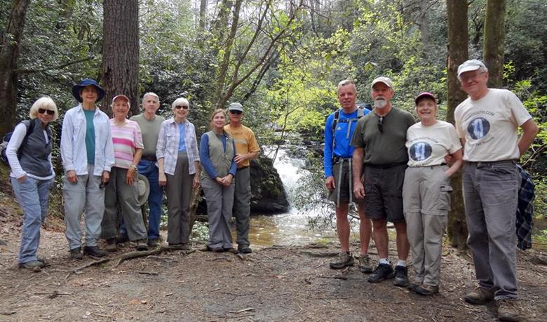 The OFHC gang for today's hike. (l-r) Pam Euliss, Karen Brown, Jeanne O'Connor, John Bellamy, June Bellamy, Greta Driggers, Jim Driggers, Stephen Gales, Wayne Barrios, Geri Whitaker and Tony Presley.