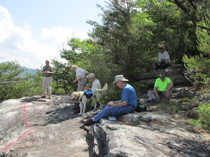 Lunchtime on Pinnacle Knob!