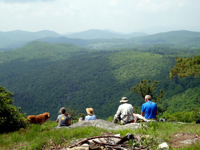 We find our great lunch spot on Scaly Mountain!