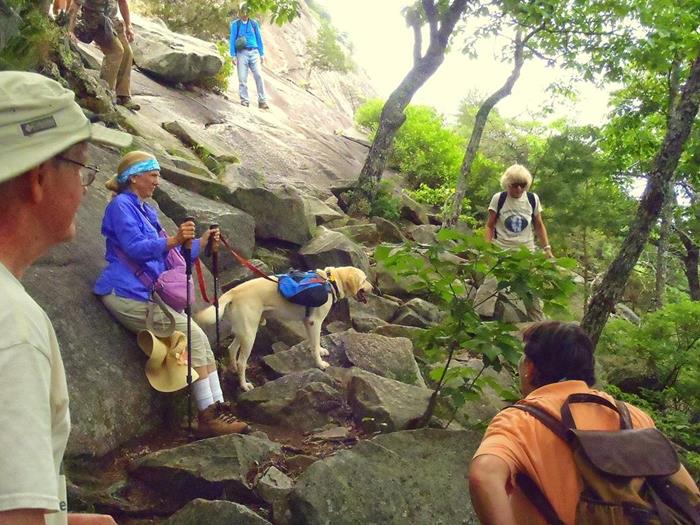 We explore some of the rock cliffs.