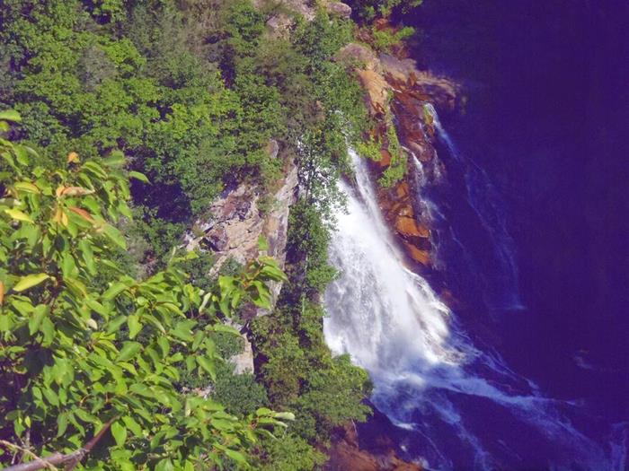 The beautiful series of waterfalls in the gorge is the origin of the name of the town "Tallulah Falls, GA".