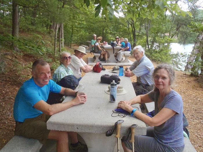 Lunchtime at picnic area of the lake!