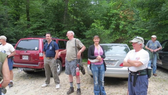 Getting ready at the parking area!