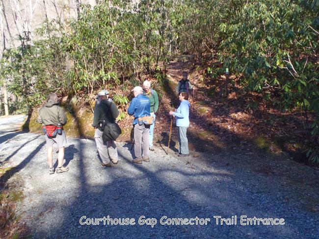 The entrance of the connector trail.
