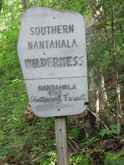 Entering the Nantahala Wilderness Area.