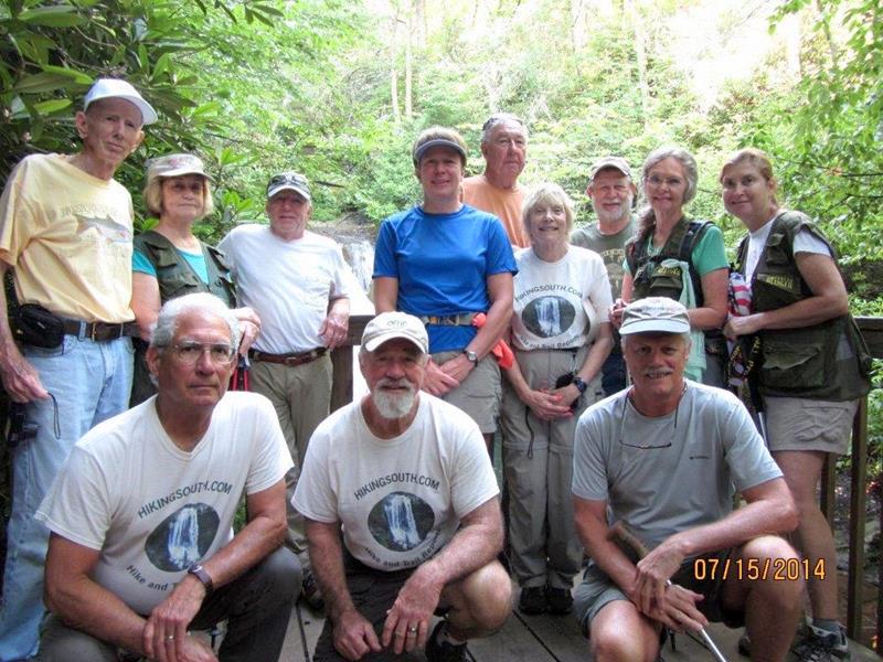 The OFHC gang for today's hike. (l-r) Phil Brownrigg, Sandy Robson, Bill Hunt, Vic Robson, Wayne Barrios, Kim Johnson, Tim Hale, Geri Barrios, Bob Magee, Carole Wintle, Jim Driggers and Greta Driggers.