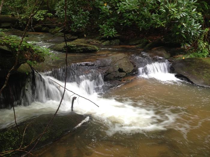 Opossum Creek just below the falls.