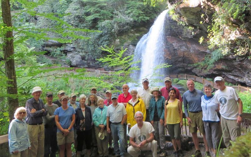 The OFHC gang for today's hike. (l-r) Pam Euliss, John Ray, Charles Hall, Phil Brownrigg, Kim Johnson, Bob Magee, Jan Burgess, Carole Wintle, Jack Wintle, Geri Barrios, Wayne Barrios, Vic Robson, Jack Jacobi, Martha Hunt, Bill Hunt, Joe Raguckas, Jeanne O'Connor, Tim Hale, Trushna Nadig, Stephen Gales, Cup Gales and Tony Presley.