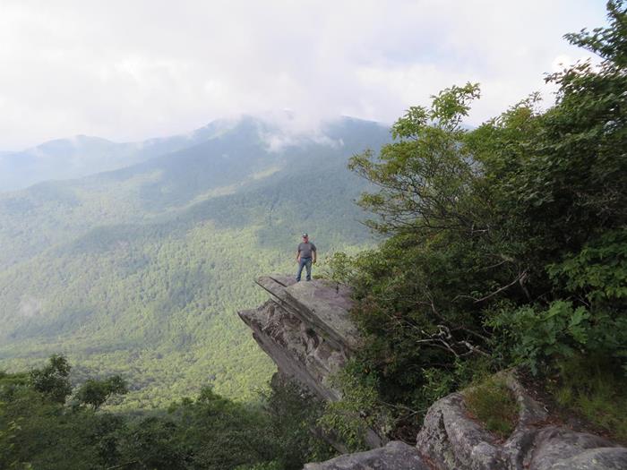 Vic stands near the edge!