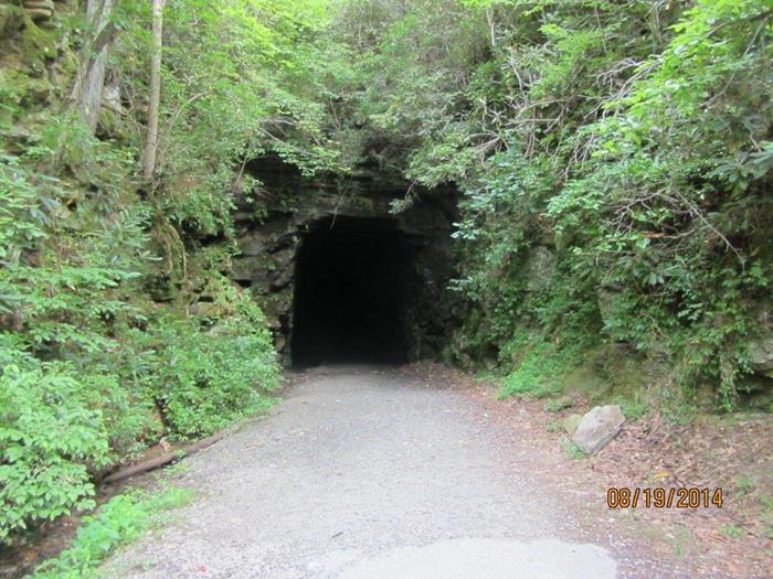 The entrance to the tunnel.