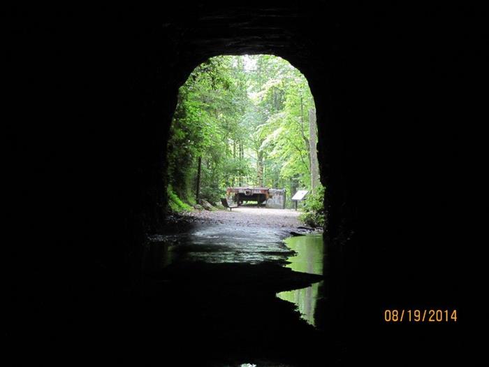 Looking from inside back to the entrance.