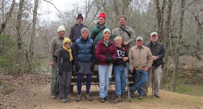 The OFHC gang for today's hike! (l-r)Dick Metzgar, Pam Euliss, Phil Brownrigg, Stephen Gales, Dave Hinson, Karen Brown, Jeanne O'Connor, Bill Hunt, Vic Robson and Bob Magee.