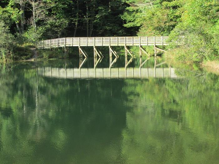 Nice footbridge and reflection..