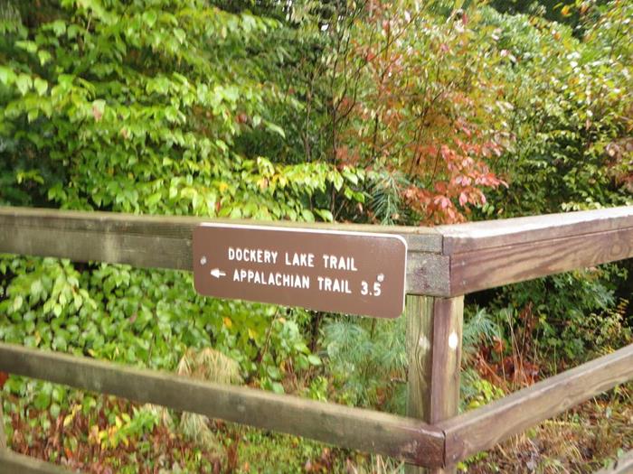 From the dam of the lake the trail heads toward the A.T.
