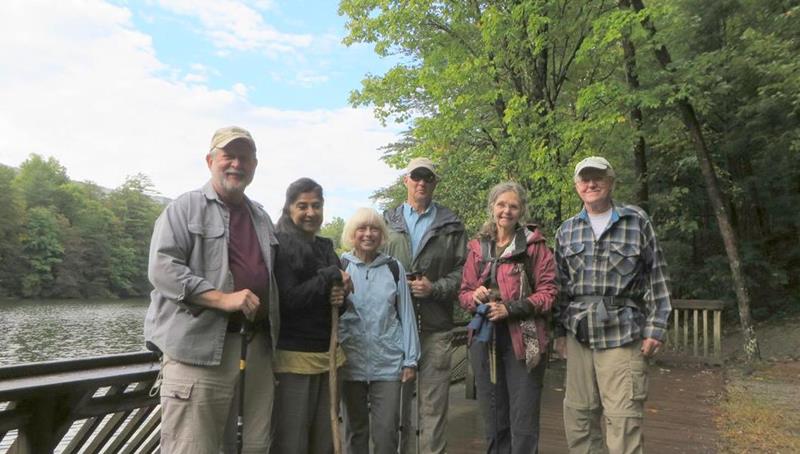 The OFHC gang for today's hike. (l-r) Bob Magee, Trushna Nadig, Pam Euliss, Joe Raguckas, Carole Wintle and Tony Presley.