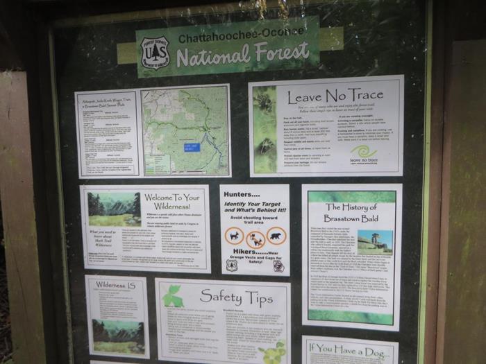Trail sign near the end of the Jacks Knob Trail.