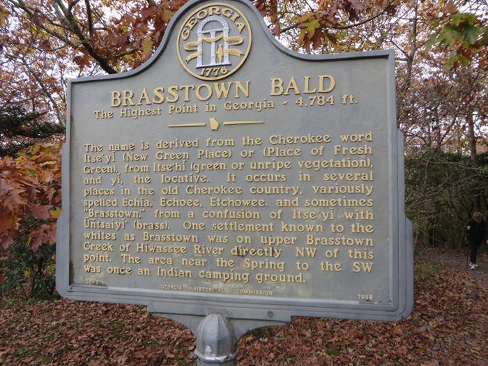 Historical Marker at the summit.