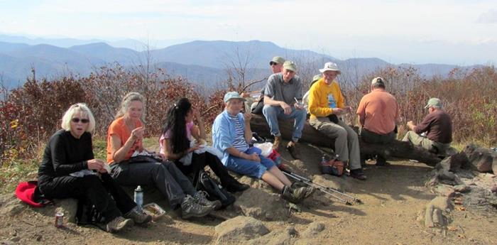 Lunchtime at Siler Bald!