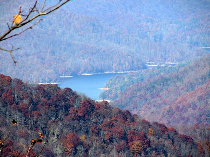Looking down to Lake Nantahala.