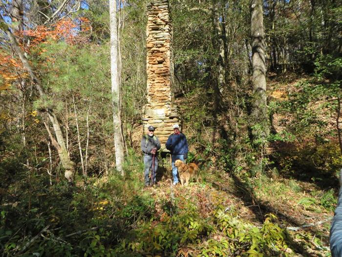 Stone chimney of old homeplace.