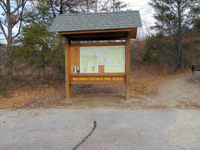 Next, we took a short drive down to the Bad Creek Project trail parking lot.
