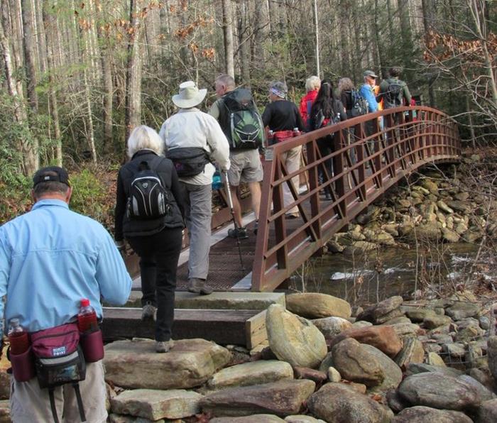 The Bad Creek connector leads us down to the Whitewater River bridge.