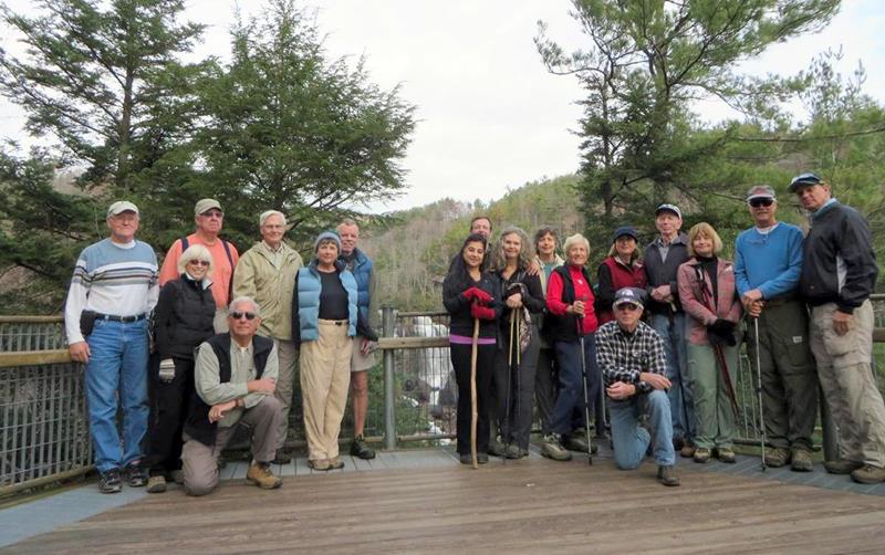 The OFHC gang for today's hike. (l-r) Tony Presley, Pam Euliss, Tim Hale, Bill Hunt, Dick Metzgar, Arleane Gales, Stephen Gales, Trushna Nadig, Jack Wintle, Carole Wintle, Karen Brown, Jeanne O'Connor, Vic Robson, Greta Driggers, Phil Brownrigg, Sandy Robson, Jim Driggers and Joe Raguckas. .