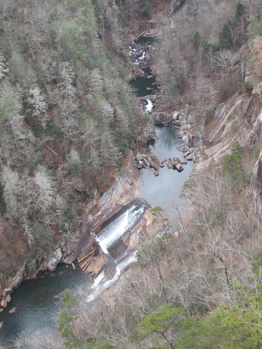 This is the part of Tallulah Gorge that Karl Wallenda walked a tightrope across in 1970.