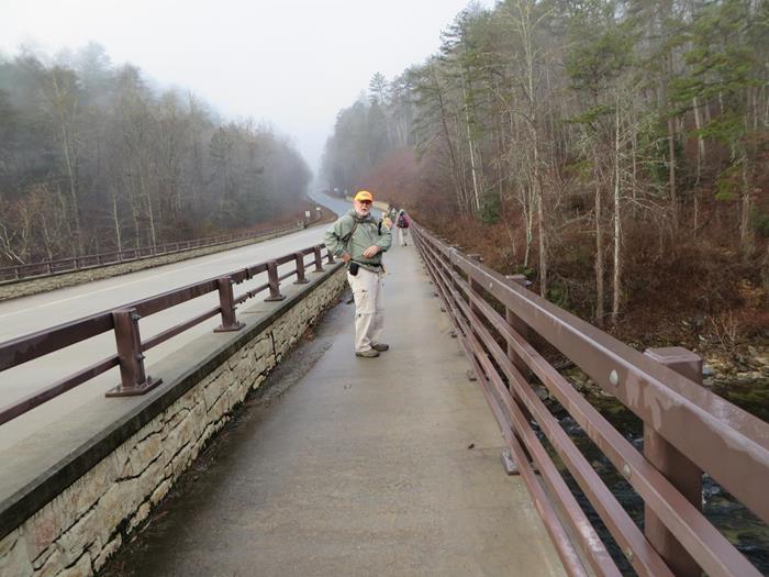 Headed over the bridge to the start of the trail on the GA side.
