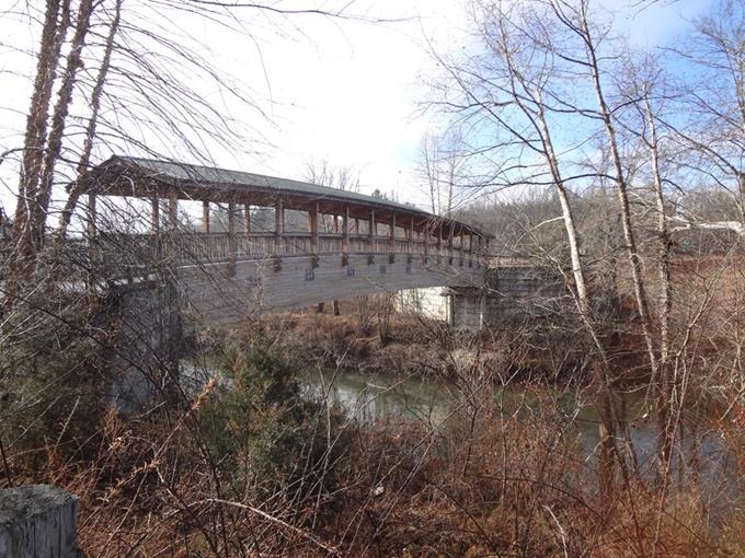 The trail crosses over the river several times on very nice bridges.