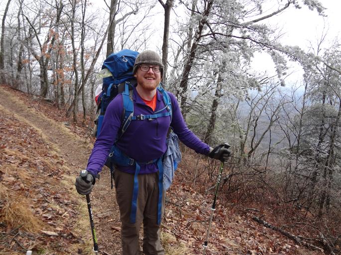 A nice thru-hiker (trail name "Illinois") joined us for lunch.