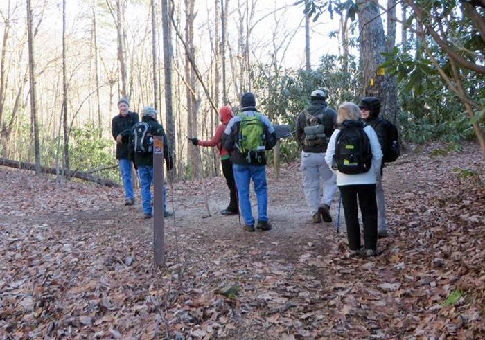 Arriving at Courthouse Gap on the Bartram Trail.