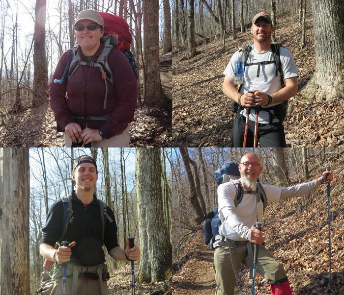 21 thru-hikers today! All were doing well and most were smiling!
