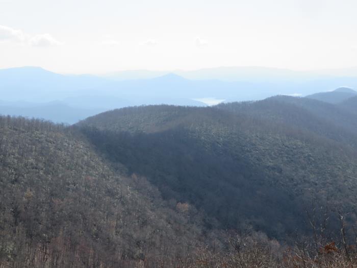 Another view from the vista - ! The lake in the valley is Lake Burton.