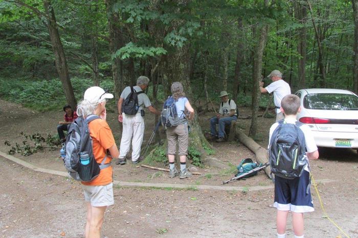 After one mile, we make it to Deep Gap (Appalachian Trail)
