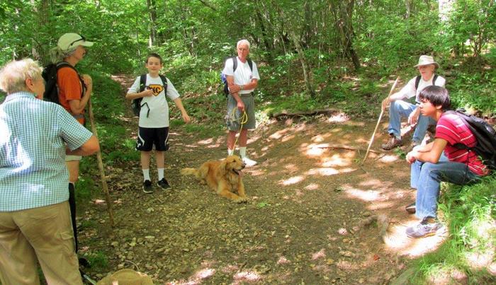 Taking a break near the Standing Indian Campground.