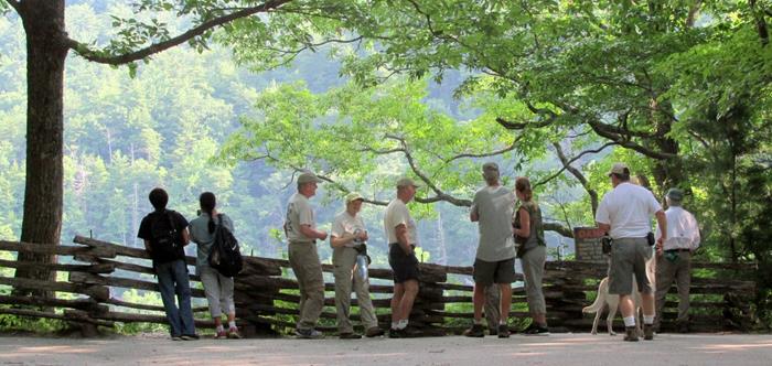 The upper viewing area.