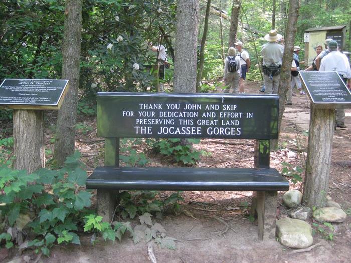 Bench honoring John Garton and Skip Stills for their conservation efforts in this area!